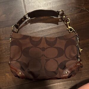 Coach Brown Signature Shoulder Bag